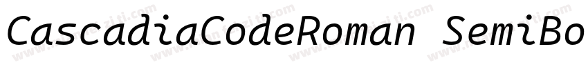 CascadiaCodeRoman SemiBold 半粗体字体转换